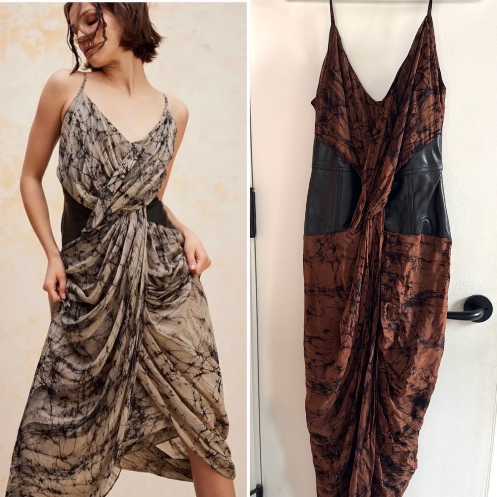 NWOT Nicholas K Lola brown corset dress